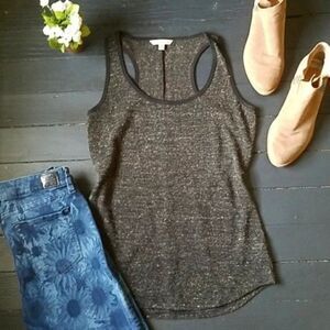 CAbi grey heavy knit tank top